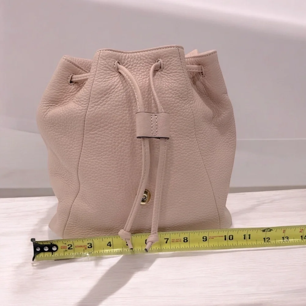 G.I.L.I Blush Pink Leather Convertible Backpack